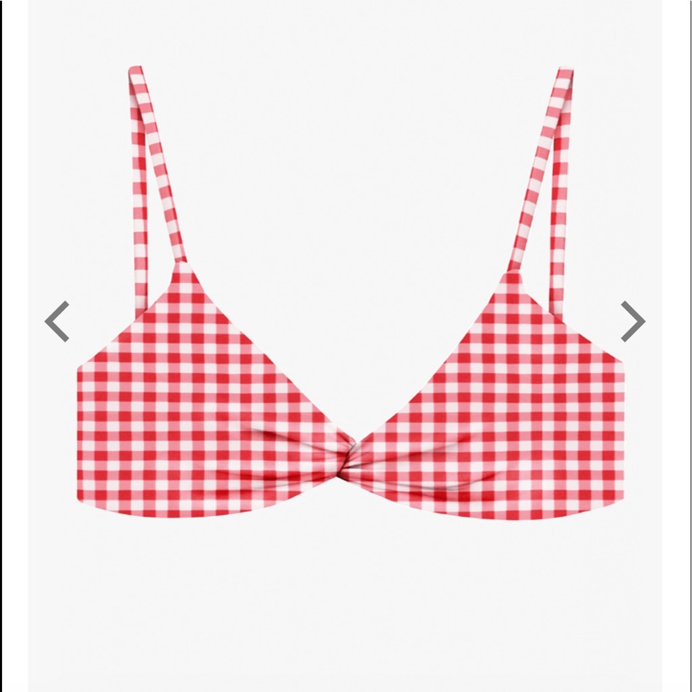 Blackbough Swim Tona Twist Top in cherry gingham